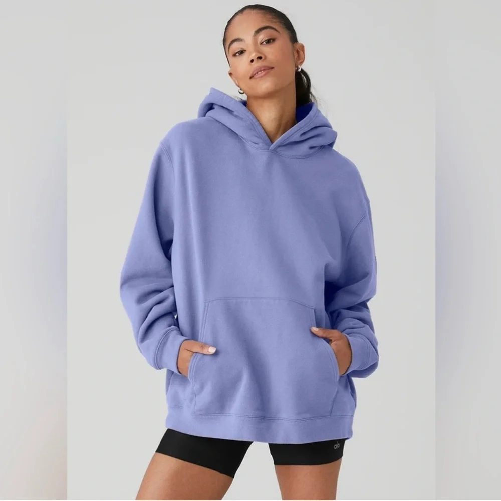 Alo Yoga | Renown Heavy Weight Hoodie in Infinity Blue, Size: XL
